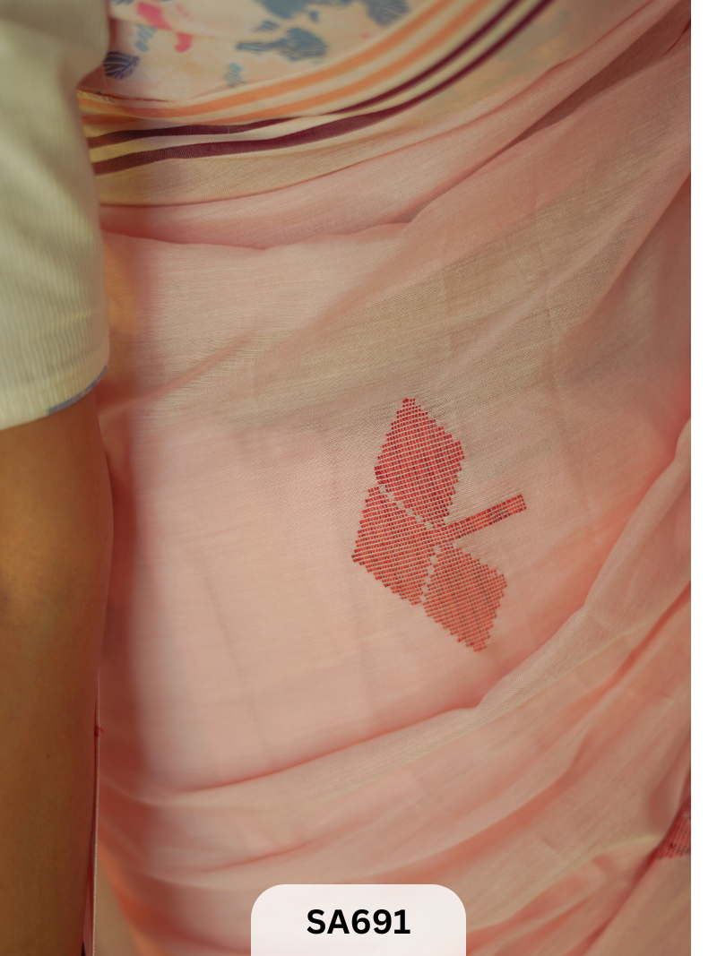 Authentic Handloom Saree | Rosy Pink