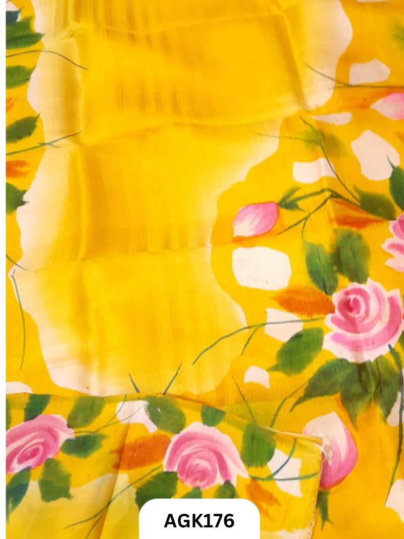 Murshidabad Silk 4Ply Hand Printing Work