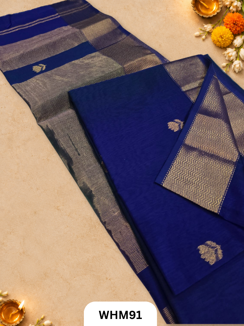 Maheshwari handloom Lotus butta sarees