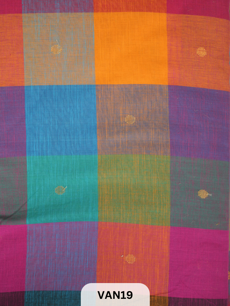 MADRAS KATTAM FABRIC -PRERMIUM POPLIM COTTON 1 MTR