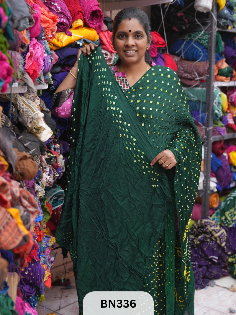 PLAIN MODAL GAJI HAND BANDHEJ - BEST BUY*