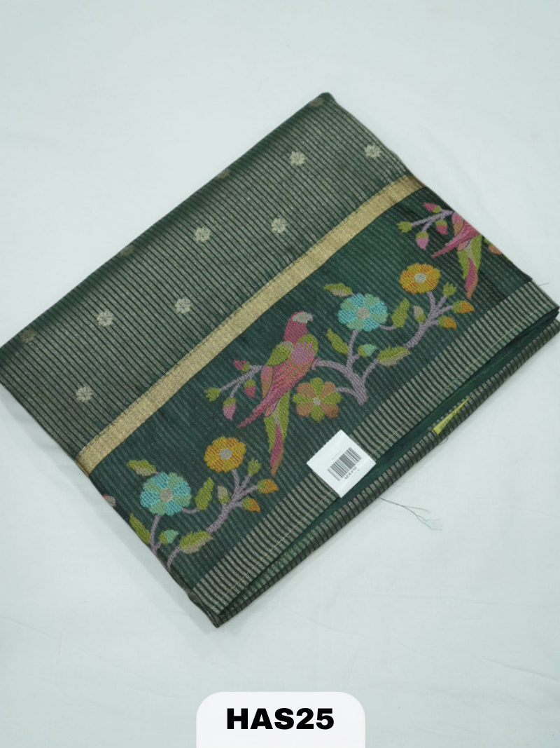 BANARAS TISSUE FIGURE BORDER SAREE