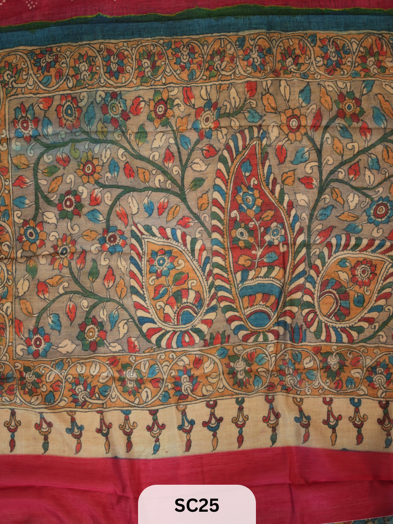 SEMI TUSSAR DIGITAL PRINT SAREE