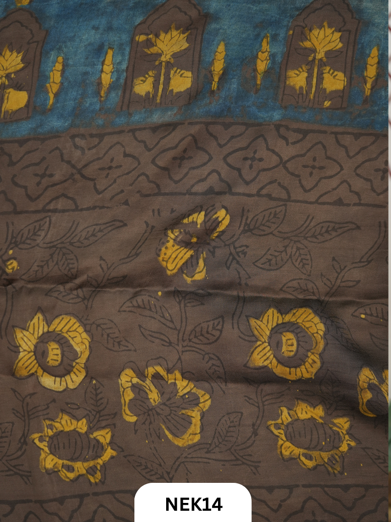 Nasphal Vanaspathi Modal Handblock Print Saree