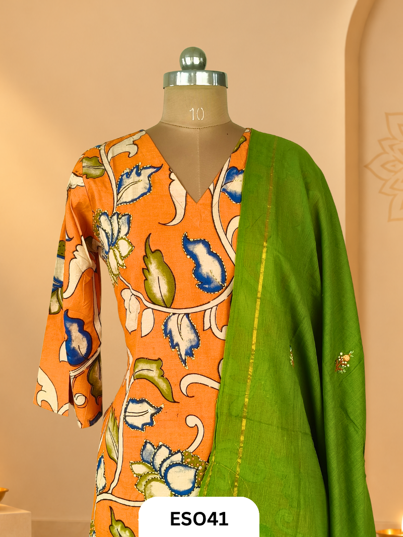 Premium Printed Cotton 3 pcs kurti set