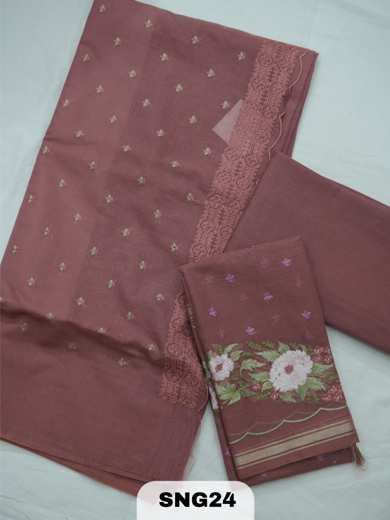 Banarasi mulchanderi 3 Pcs Salwar Suit
