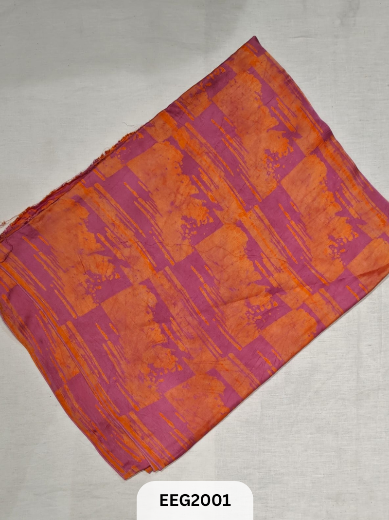 MODAL SILK WITH AJRAKH BATIK HANDBLOCK PRINT - 1MTR