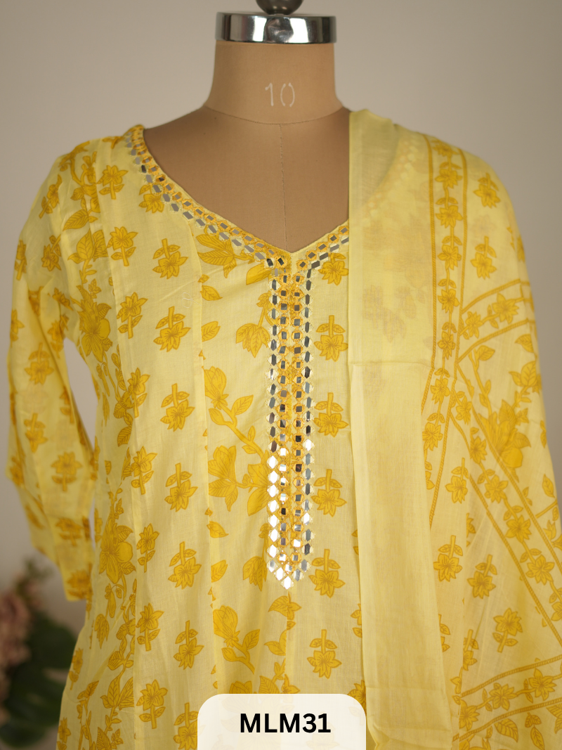 PURE COTTON KURTI SET - 3PCS