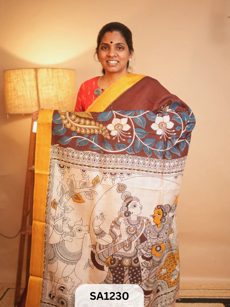Kalamkari Chennuri Silk saree