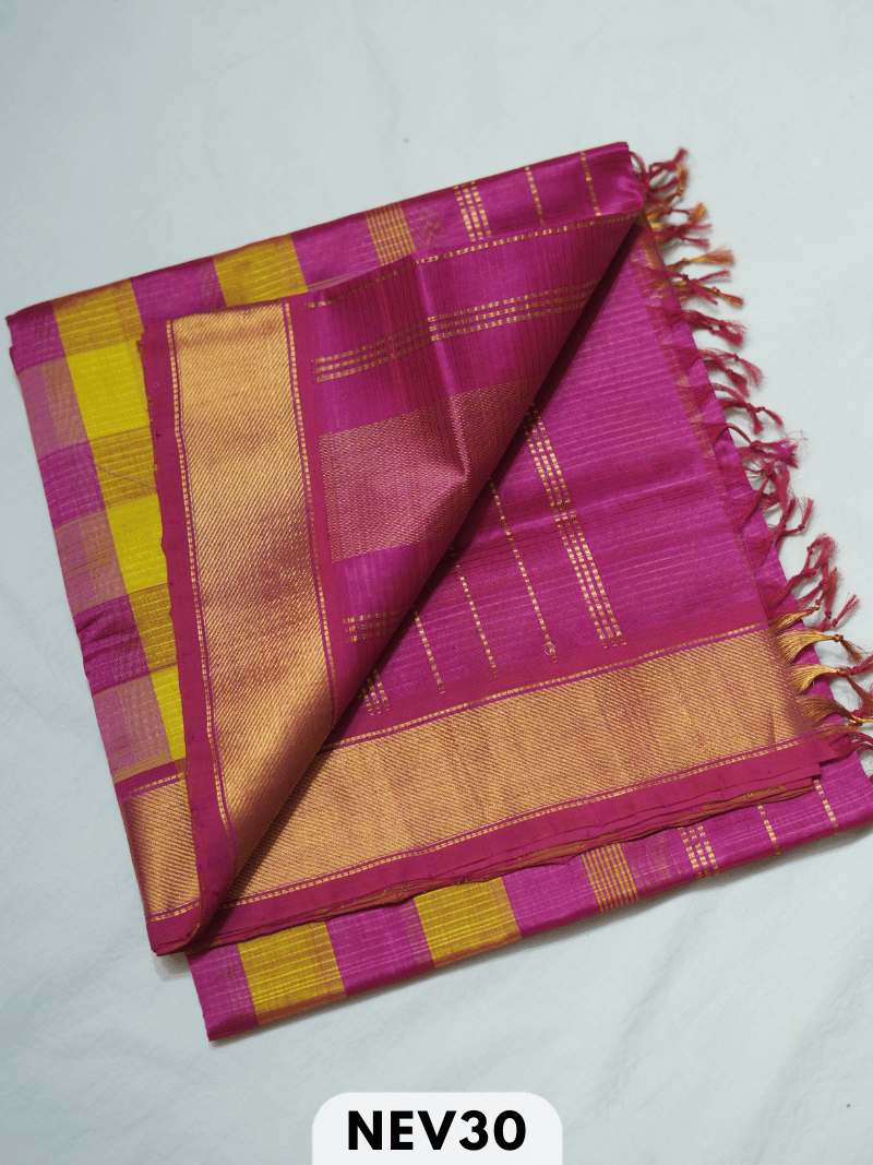 PALUM PAZHAMUM BIG CHECKS SILK COTTON SAREE