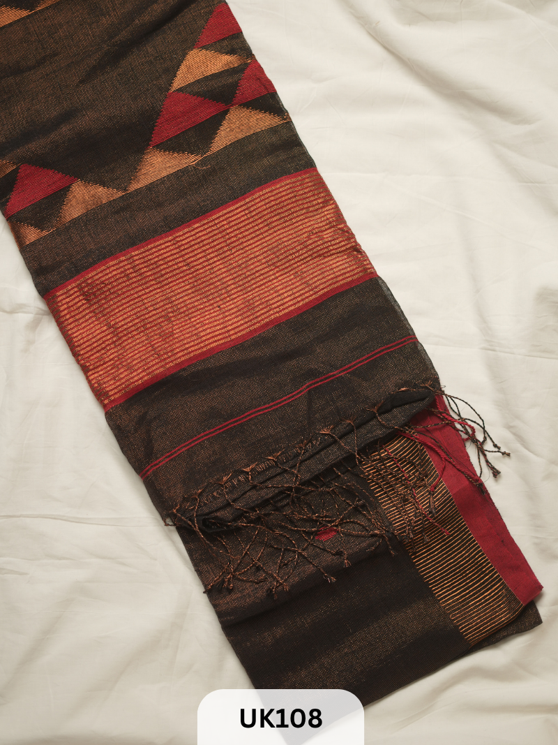 LINEN JAMDANI SAREE