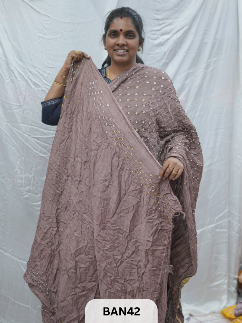 SEMI GAJI BANDHANI GHARCHOLA PALLU