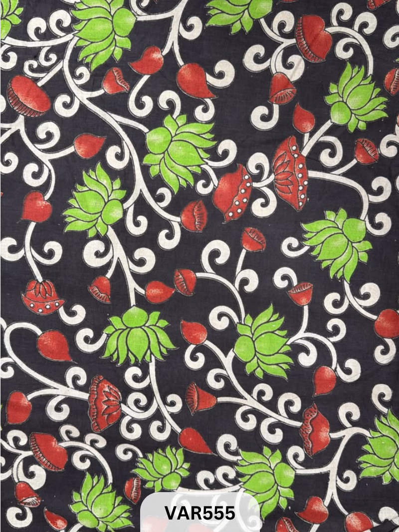 Kalamkari Hand printed - Fabric -3mtrs