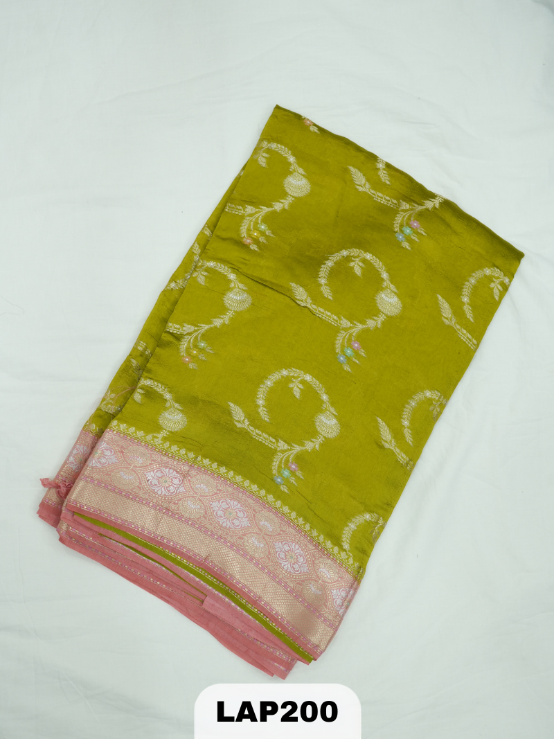 Banaras kora dupion silk saree