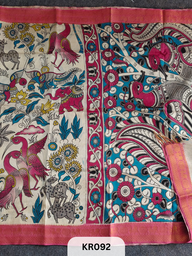 PURE NATURAL KALAMKARI CHENNURI SILK