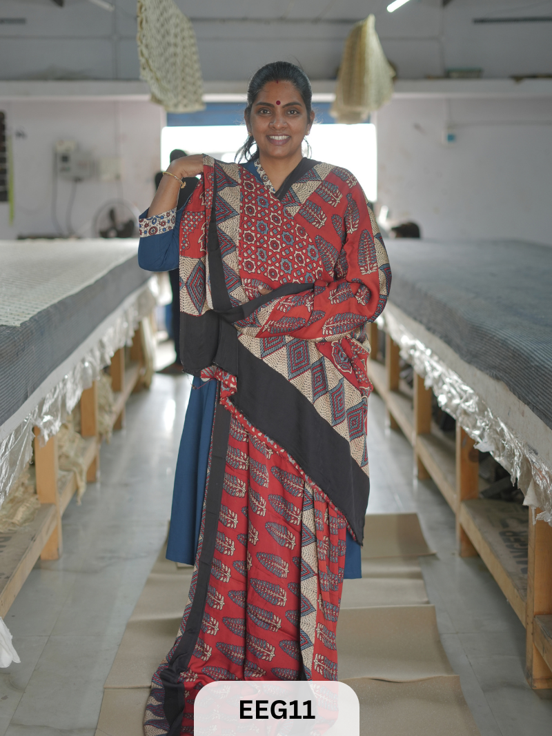 AJRAKH MODAL SAREE