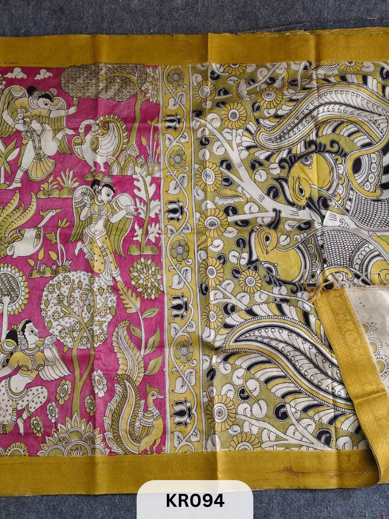 PURE NATURAL KALAMKARI CHENNURI SILK