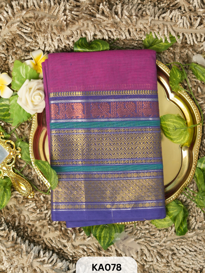 Chettinad cotton saree with Zari Border Saree Story with Shanmuga Priya