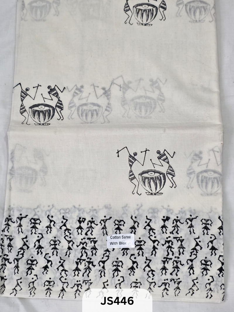 Premium Soft Mul Cotton-Handblock Sarees