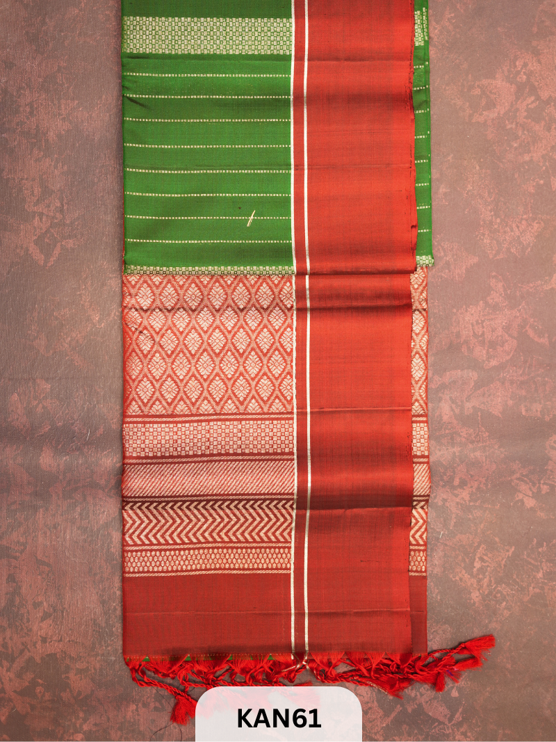 KANCHIPURAM HANDLOOM PURE SOFT SILK