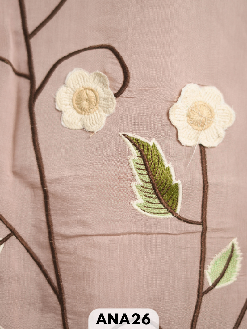 Premium pure muslin Applique 2 Pcs salwar set