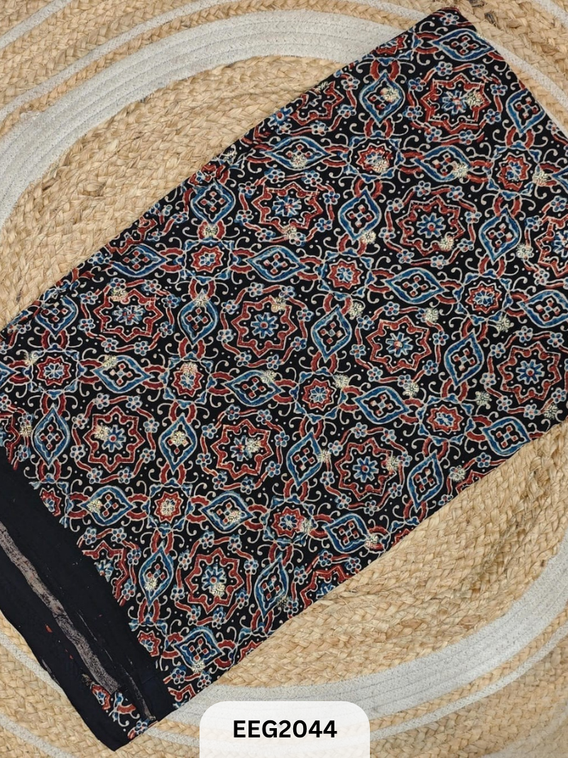 DOLA SILK AJRAKH FABRIC-1MTR