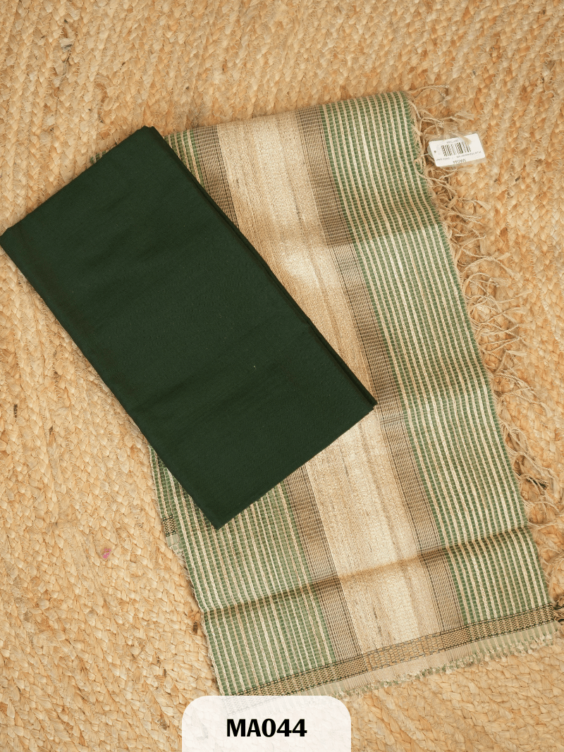 Handloom Maheswari Silk Pattu Salwar with Ghicha Jute Work Dupatta Saree Story with Shanmuga Priya