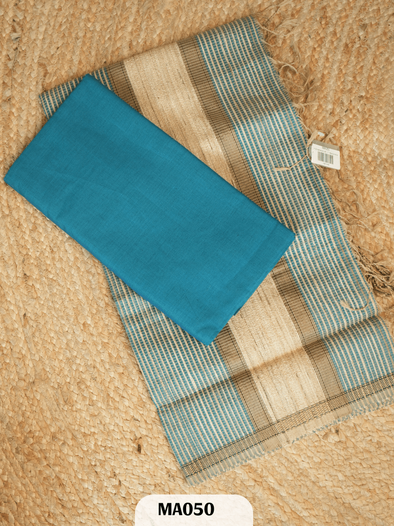 Handloom Maheswari Silk Pattu Salwar with Ghicha Jute Work Dupatta Saree Story with Shanmuga Priya