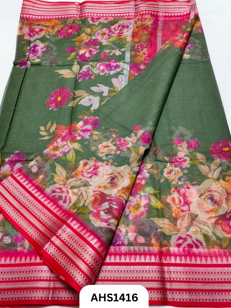 Pure Kota Cotton Digital Print Saree