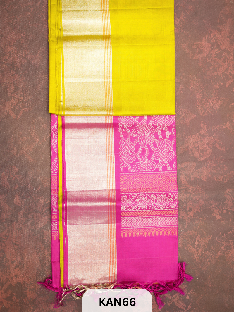 KANCHIPURAM HANDLOOM PURE SOFT SILK