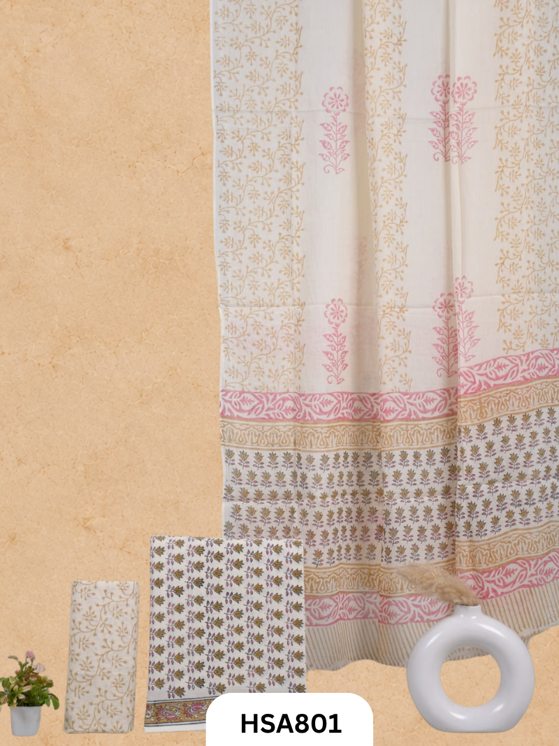 Exclusive Sanganer Handblock Print Salwar Suit 3pcs