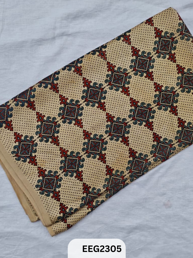MASHRU AJRAKH FABRIC PRINT-1 MTR