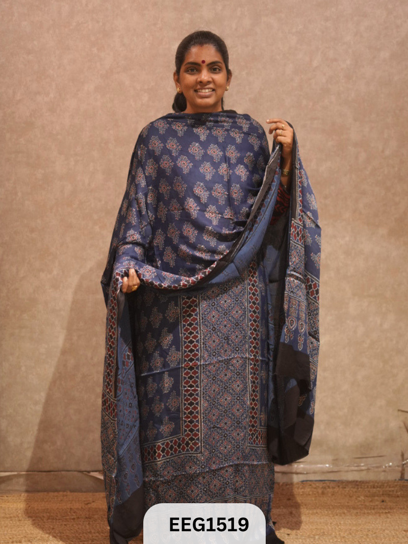 AJRAKH MODAL 2 PCS-UNSTITCHED