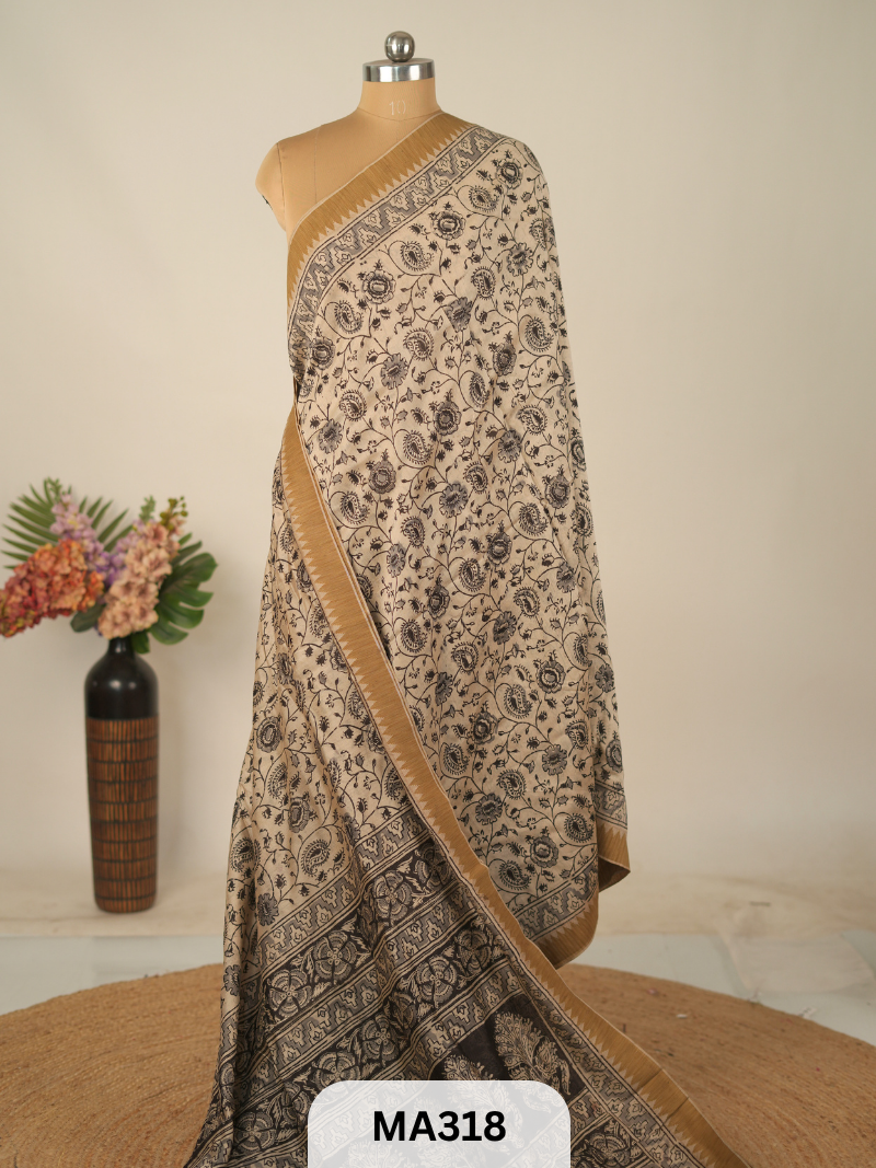 TUSSAR GEECHA BORDER SAREE