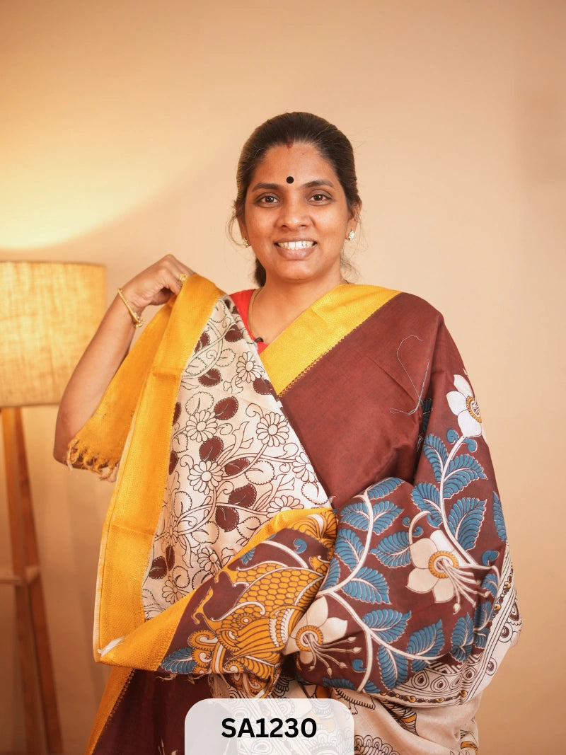 Kalamkari Chennuri Silk saree