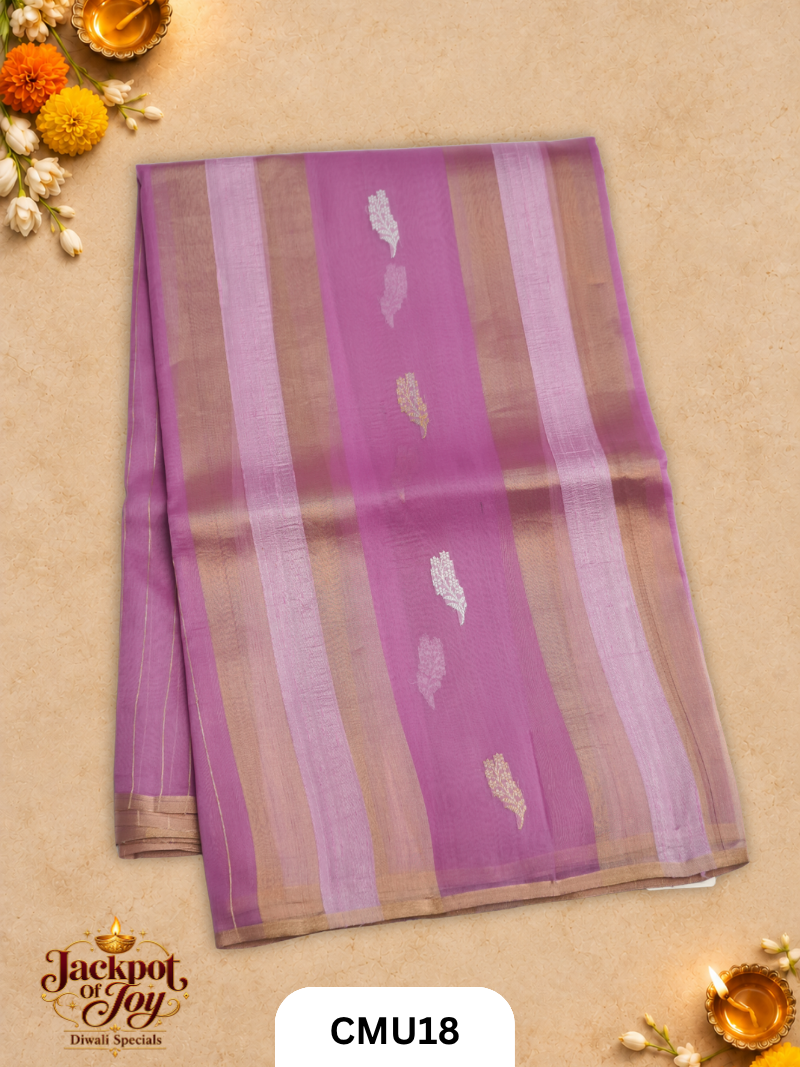 Banarasi Kora Organza Pure Handloom Saree