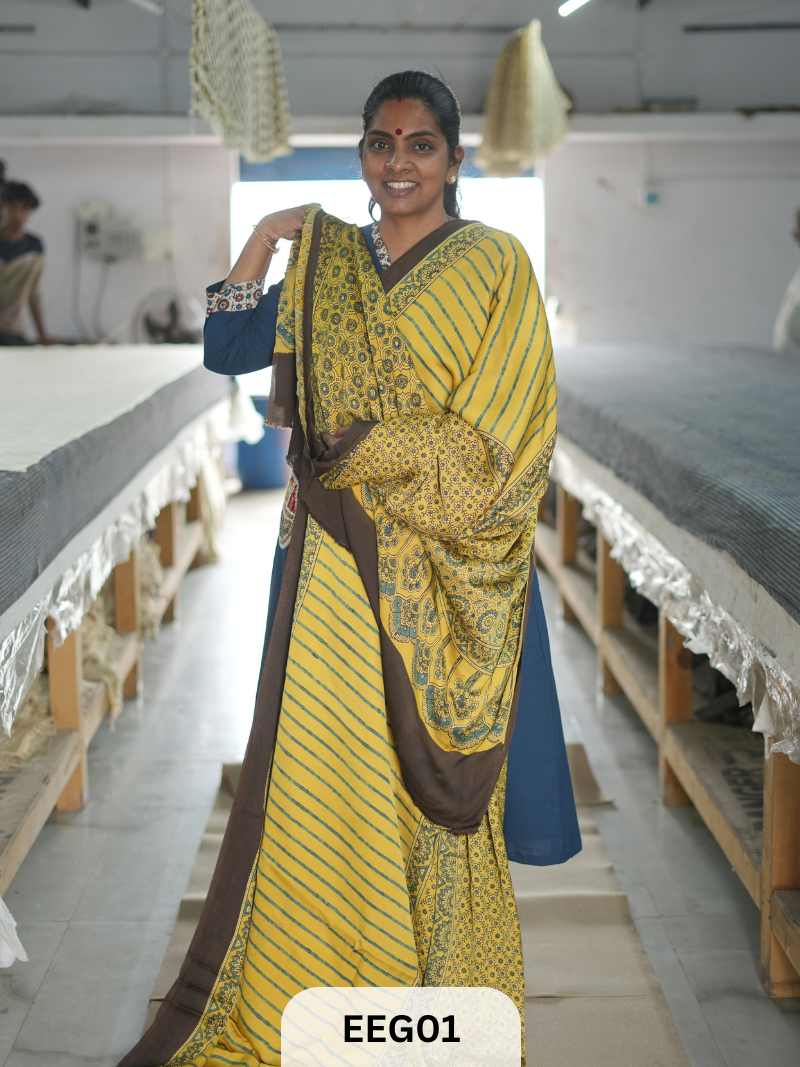 AJRAKH MODAL SAREE