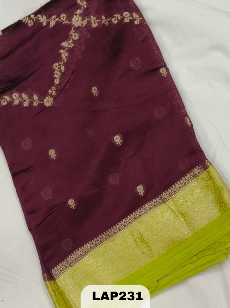 Banaras kora dupion silk saree