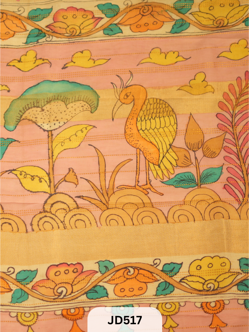PURE HANDLOOM SILK COTTON WITH PENKALAMKARI