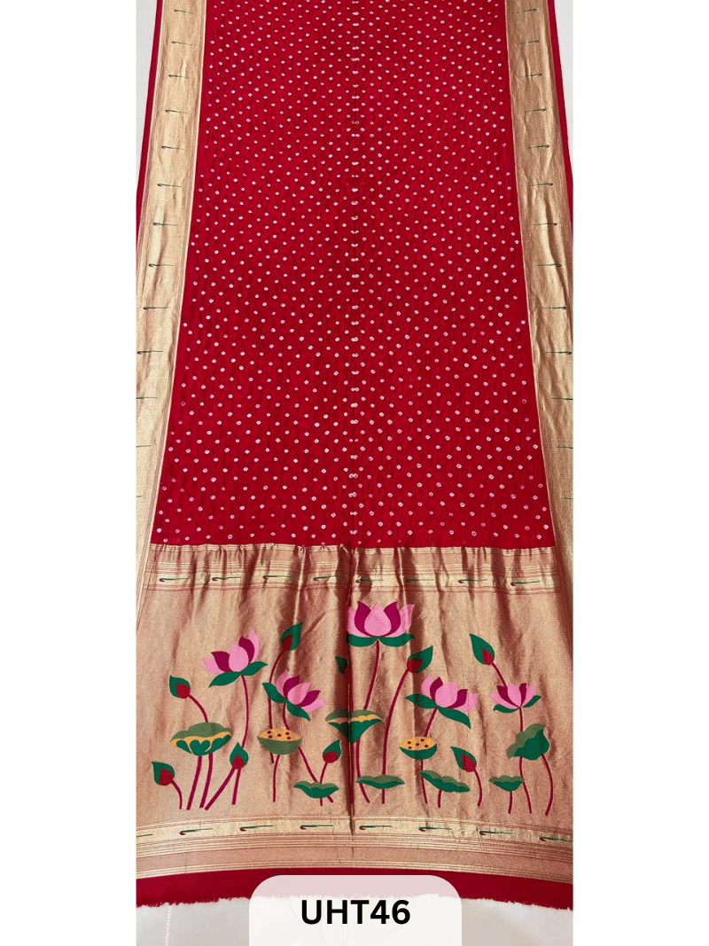 RUSSIAN DOLA SILK PAITHANI BANDHINI SAREE