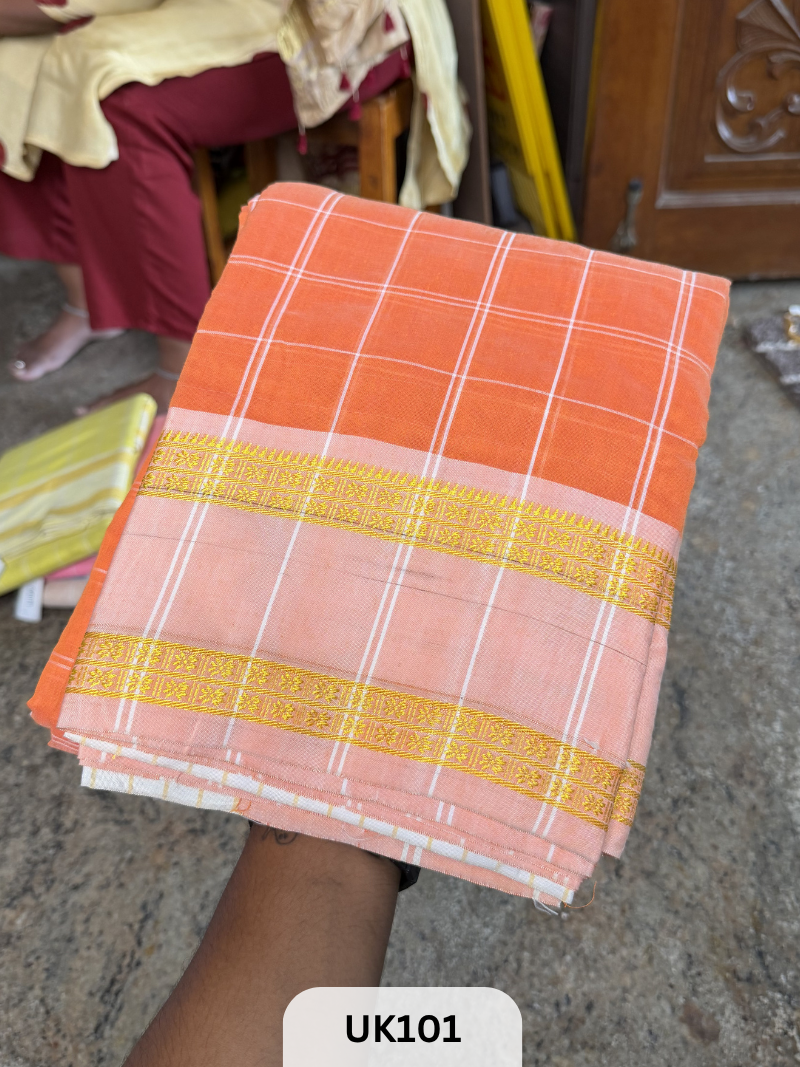 PUNE COTTON SAREE WITH CONTRAST BORDER