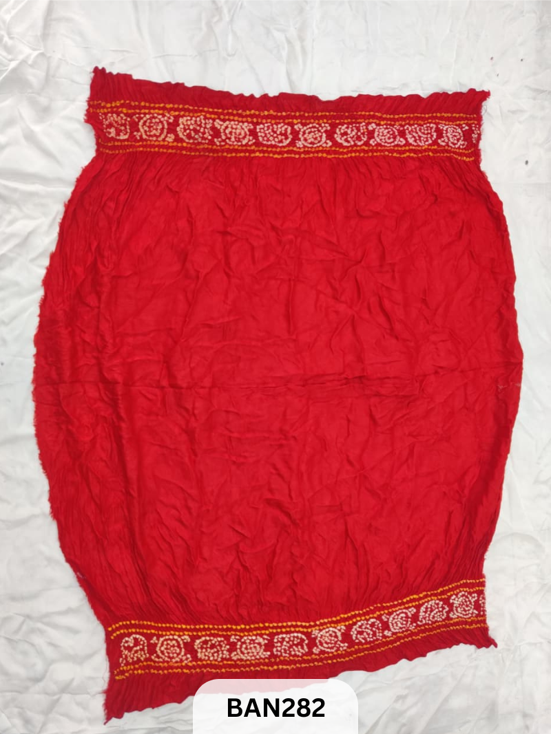 SEMI GAJI BHANDHEJ BLOUSE-1 MTR