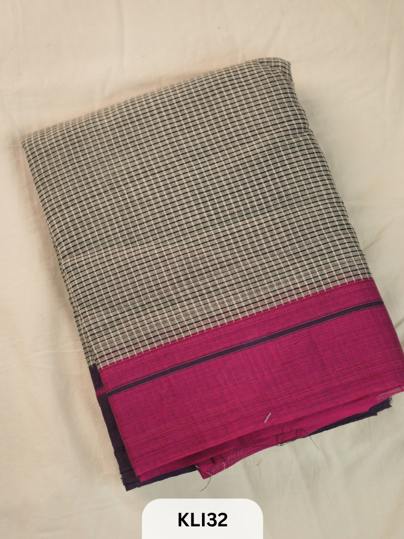 PURE HANDLOOM PETTADA ANCHU SAREE
