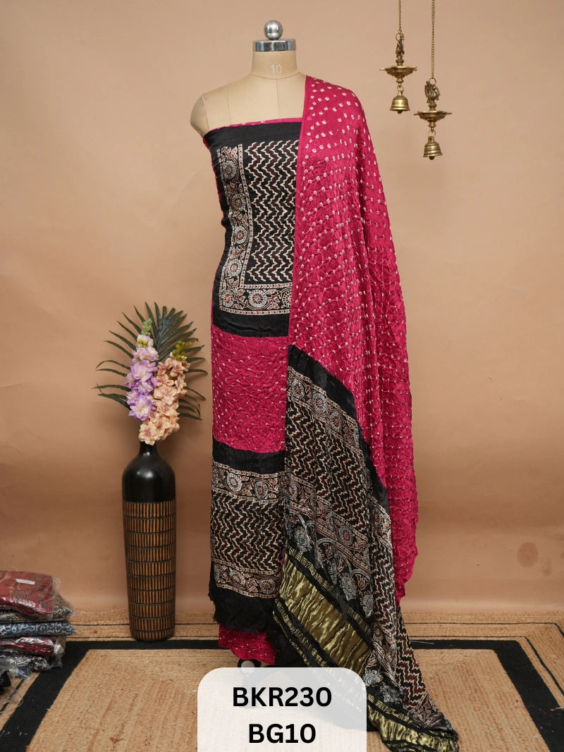 BANDHANI AJRAKH WITH LAGDI PATTA | SALWAR SUIT