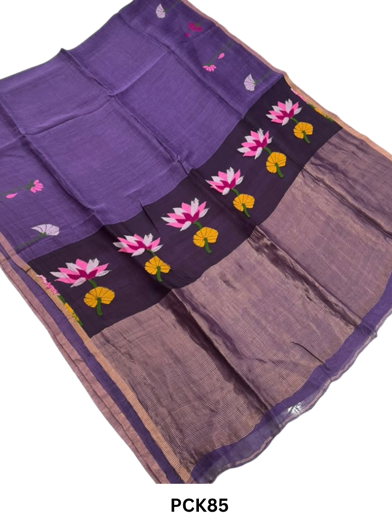 Pure Line Silk with jamdani Saree