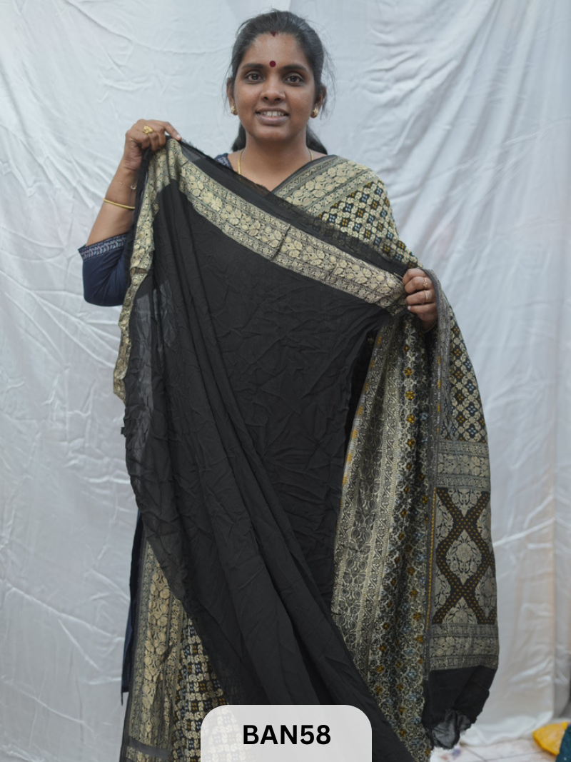 GEORGETTE WEAVING BANDHEJ SAREE