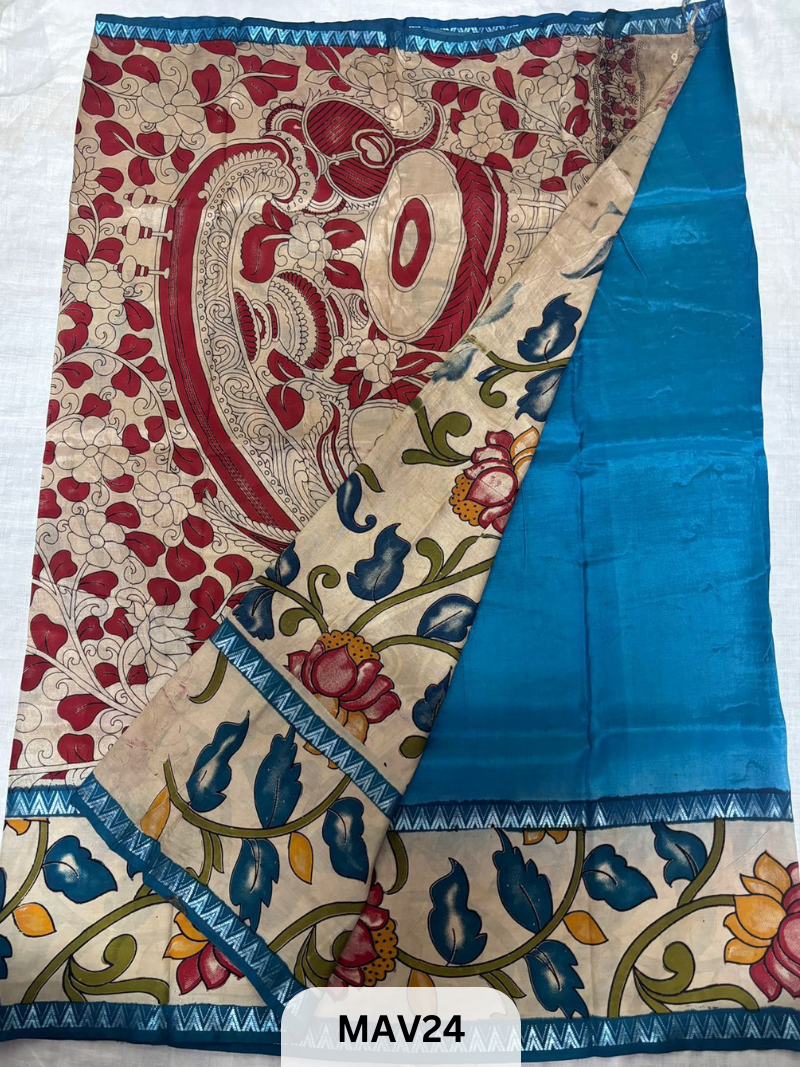 MANGALAGIRI SILK WITH KALAMKARI FUSION