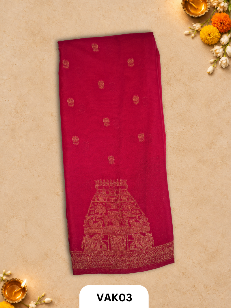 Banarasi Viscose Temple Weaving saree