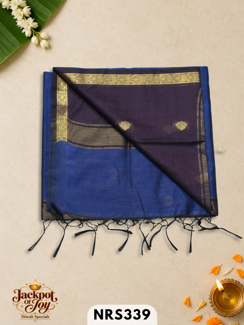 chanderi inspired maheswari saree