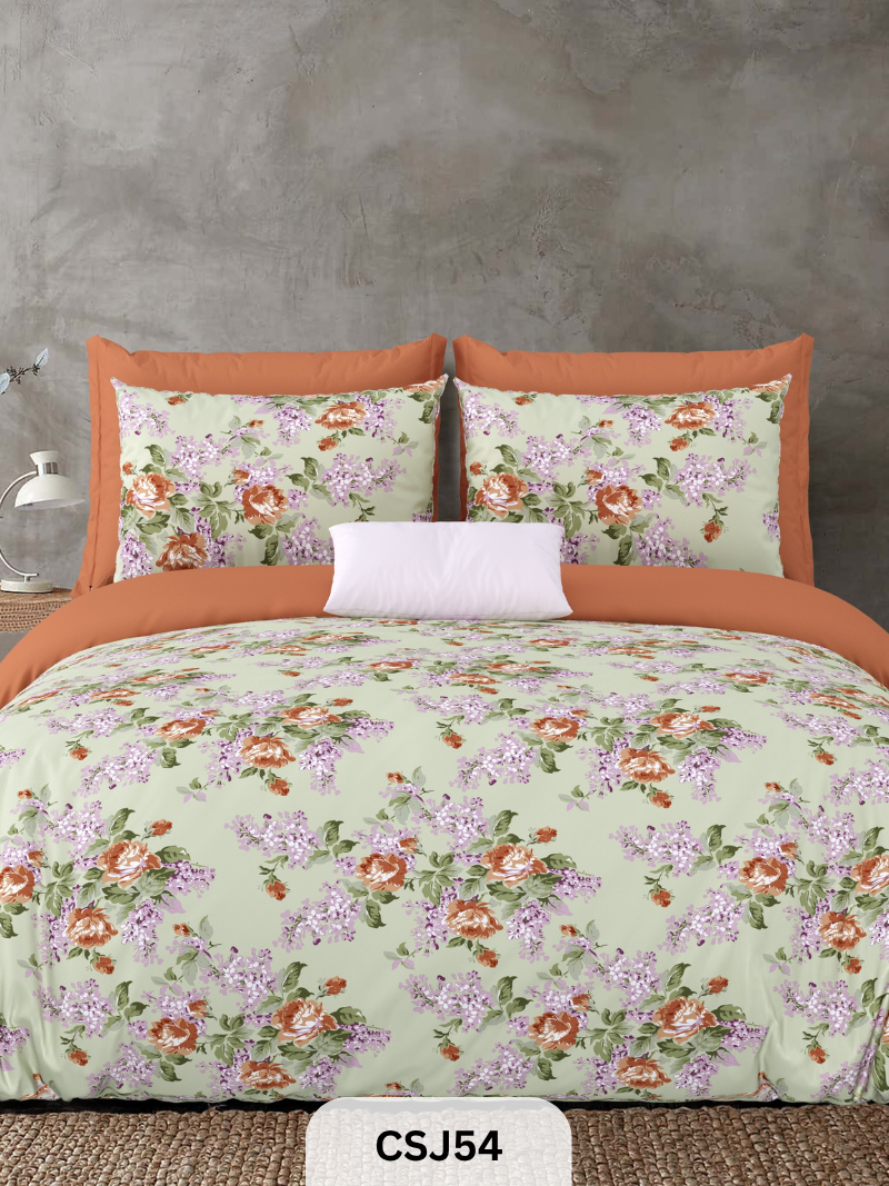 Rose Qulit Bedsheet With Pillow Covers